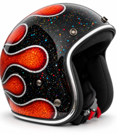 North Virus Superflake Black Flame Orange glitter